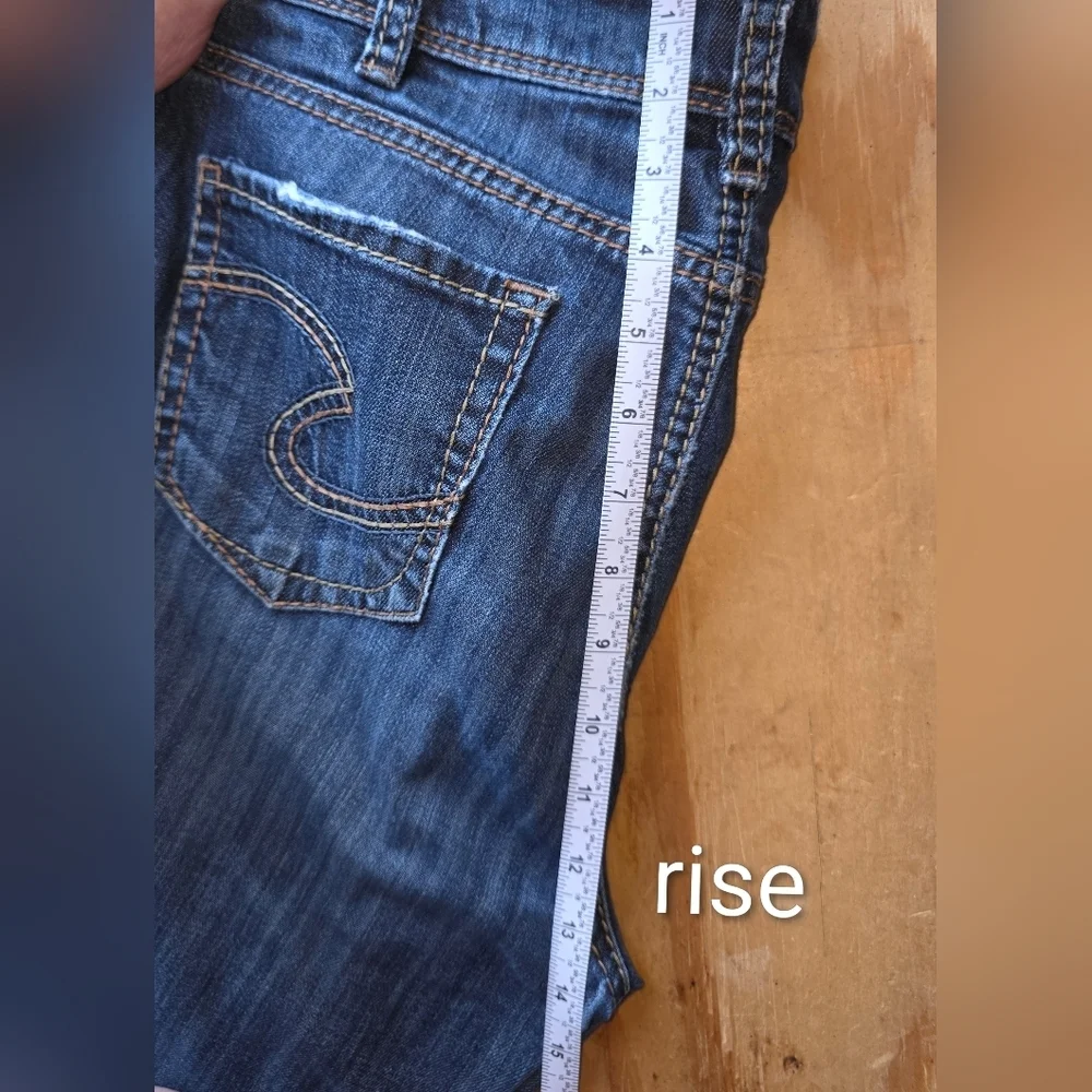 Silver Jeans Womens Blue Denim Straight Leg Jeans (JEA34) - Picture 8 of 12
